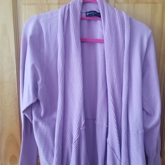 Fashion to Figure Sweaters - Fashion to Figure Lilac Cardigan Sweater